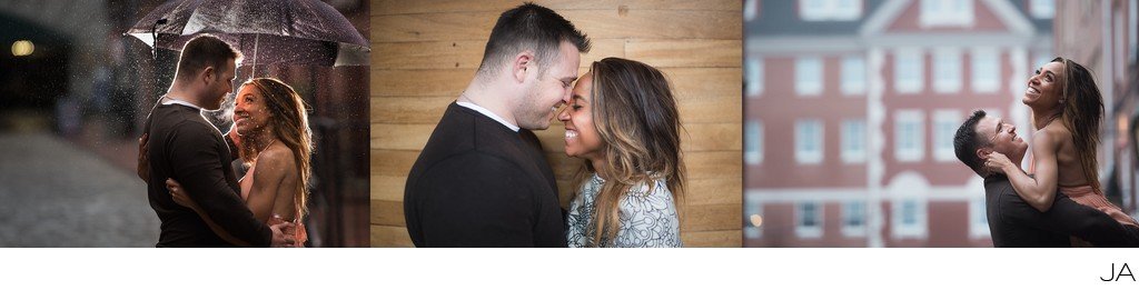 Engagement photography in Portland's Old Port 