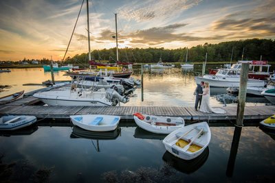 Nonantum Boat Dock Wedding Photographer