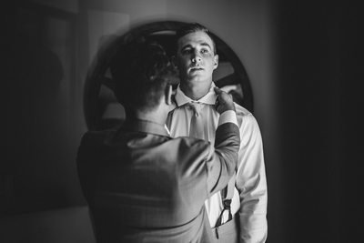Groom prep - Maine wedding photography