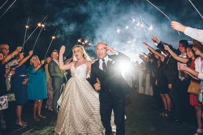 The Sparkler Send Off at the Samoset Resort